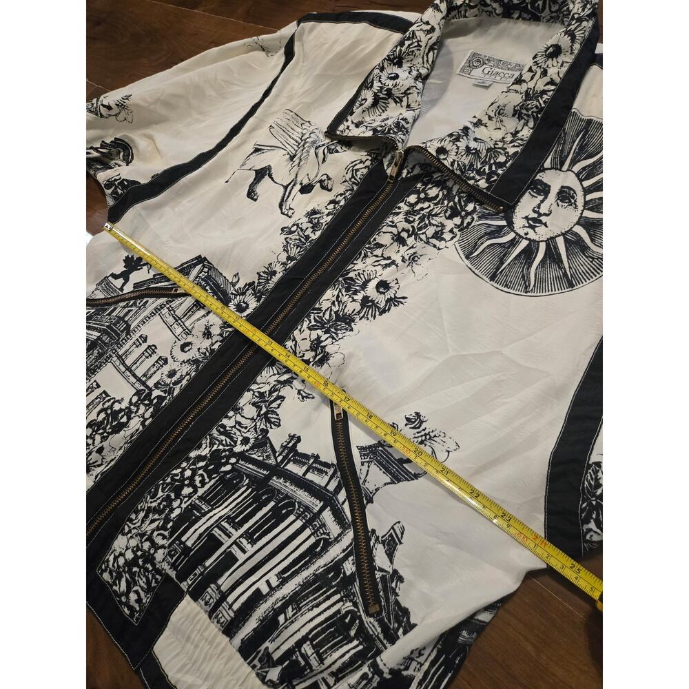 Vintage Rome Inspired Graphic Art Cityscape Windbreaker Jacket Size M - Picture 6 of 9